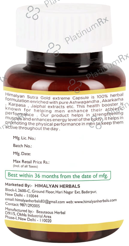 Himalyan Herbals Himalyan Sutra Gold Xtreme Power Capsule