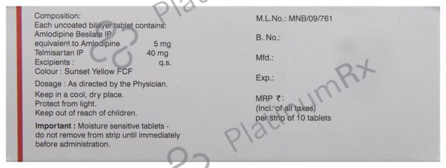 Amlosafe TM 5/40mg Tablet 10s