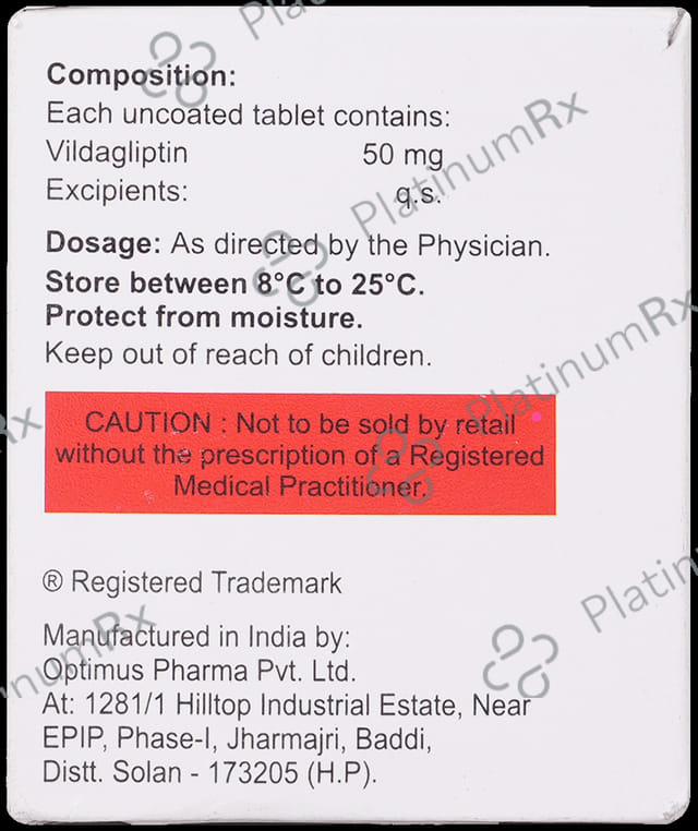 Vildagard 50mg Tablet 15s