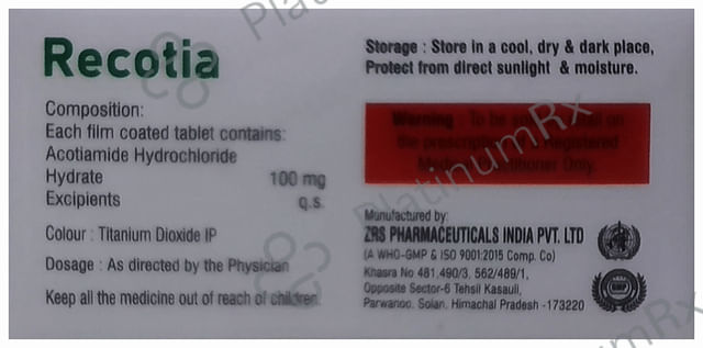 Recotia 100mg Tablet 10s