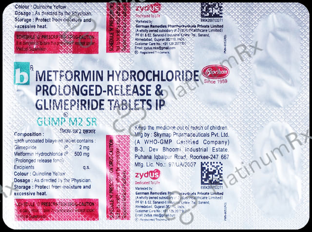 Glimp M 2/500mg SR Tablet 10s