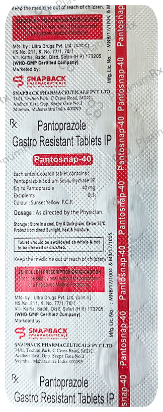 Pantosnap 40 Tablet