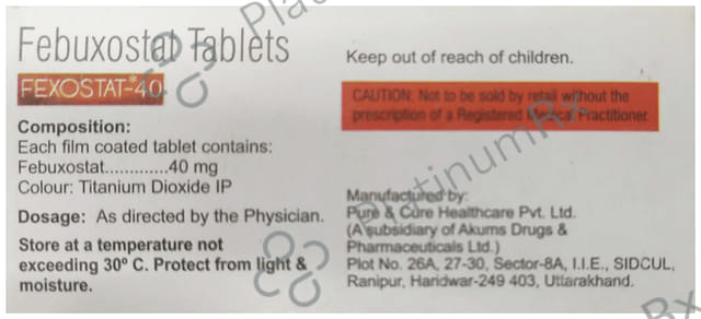 Fexostat 40mg Tablet 10s