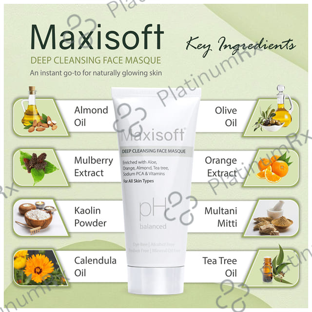 Maxisoft Deep Cleansing Face Masque (100gm Each) 2 Tubes