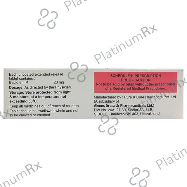 Bacrite XR 20mg Tablet ER 10s