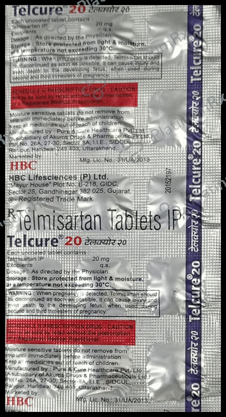 Telcure 20mg Tablet 15s
