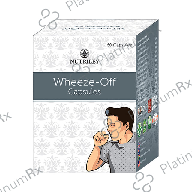 Nutriley CRD Ayurveda Wheeze-Off Cough and Cold Care 500mg Capsule