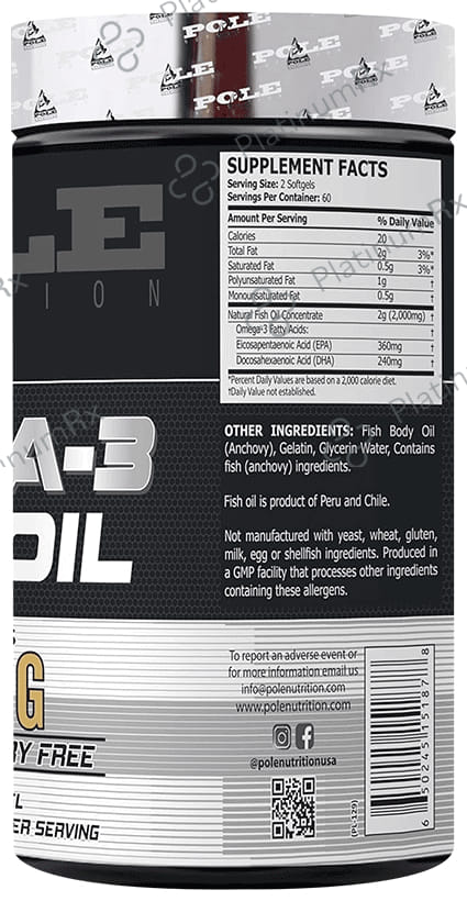 Pole Nutrition Omega 3 Fish Oil Softgel 120s