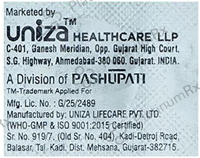 Unizuva F 160mg/10mg Tablet