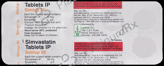 Simlup 20mg Tablet