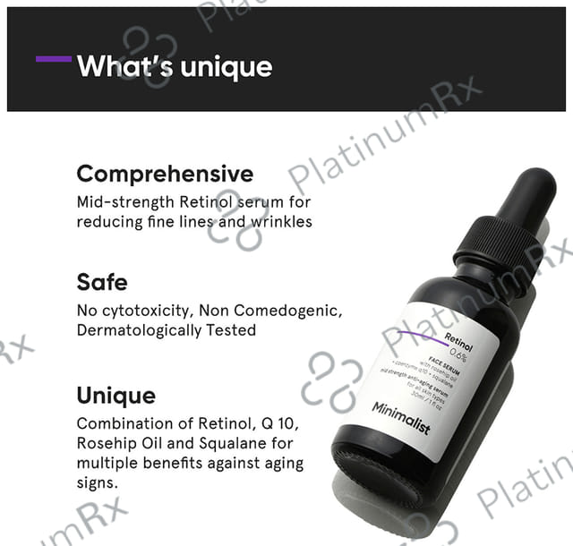 Minimalist 0.6% Retinol Face Serum 30ml