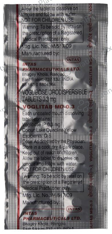 Voglitab MD 0.3mg Tablet 10s