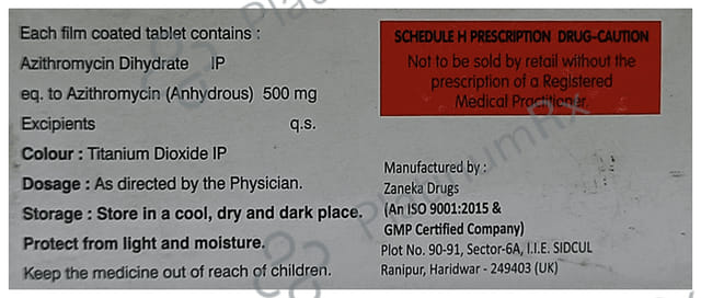 Azihal 500mg Tablet 3s (Halden Healthcare & Research Pvt. Ltd.)