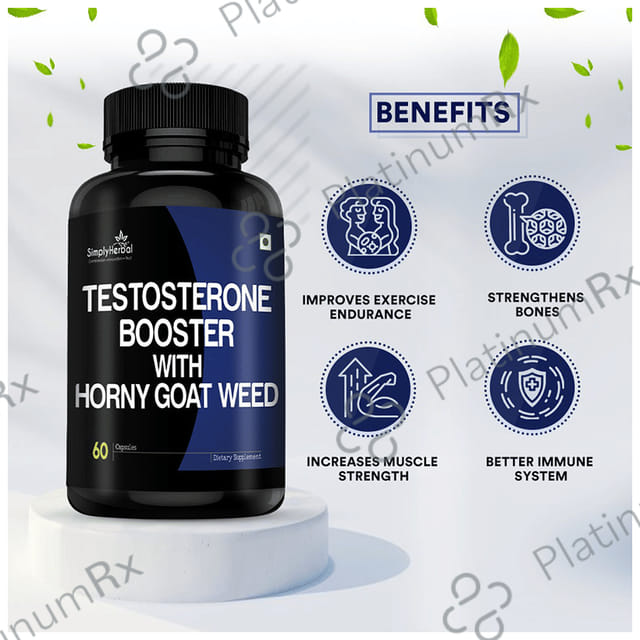 Simply Herbal Testosterone Booster With Horny Goat Weed Capsule