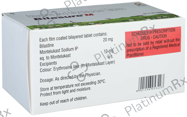 Bilasure M 20/10mg Tablet 10s