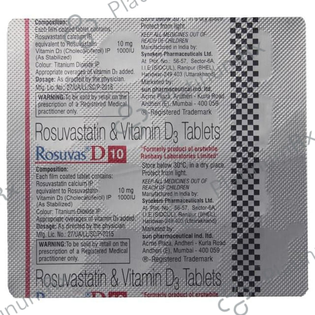 Rosuvas D 10/1000IU Tablet 15s