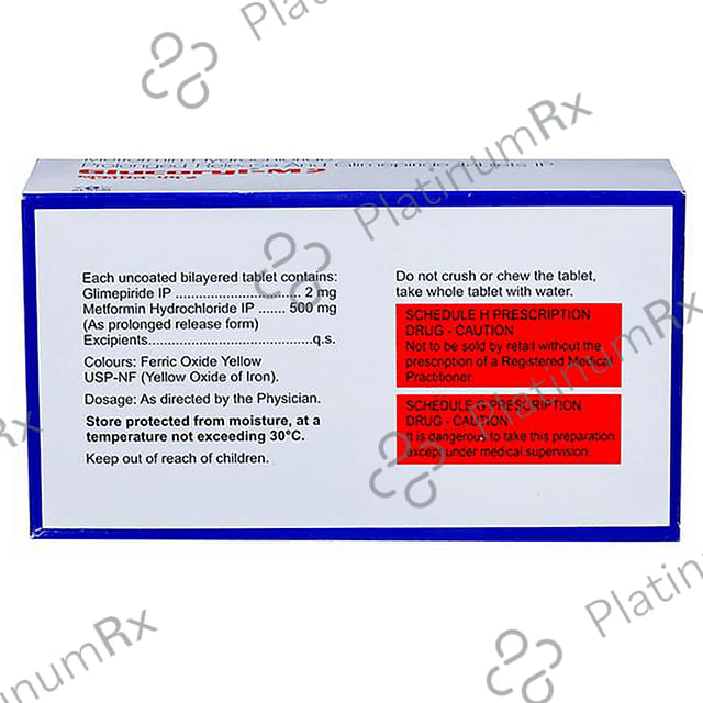 Glucoryl M 2/500mg Tablet PR 15s