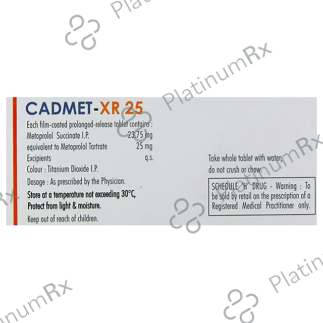 Cadmet 25mg Tablet XR 10s