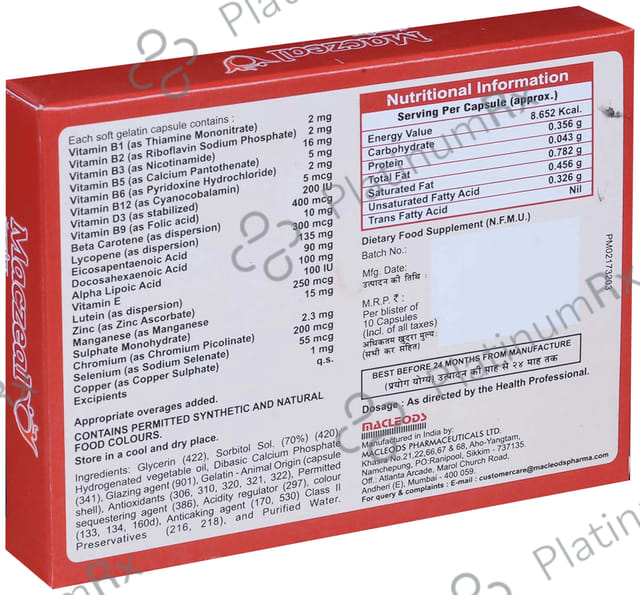 Maczeal Softgel Capsule 10s