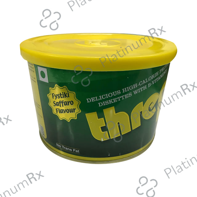 Threptin High Calorie Protein Supplement with B Vitamins for Hunger Pangs Flavour Fystiki Saffaro Diskette 275gm