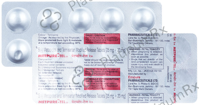 Metpure Tel 20/25mg Tablet 10s