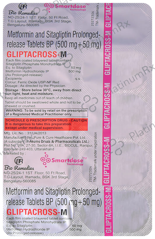 Gliptacross 500/50mg M Tablet PR 10s