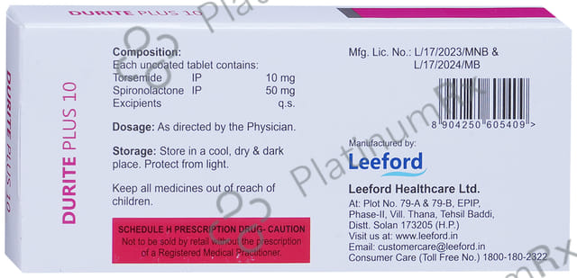 Durite Plus 50/10mg Tablet 10s