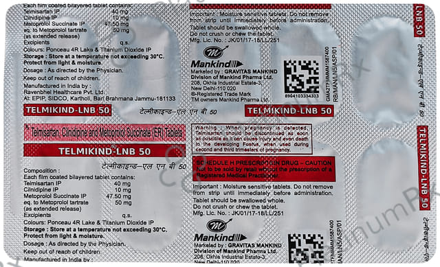 Telmikind LNB 10/50/40mg Tablet ER 10s