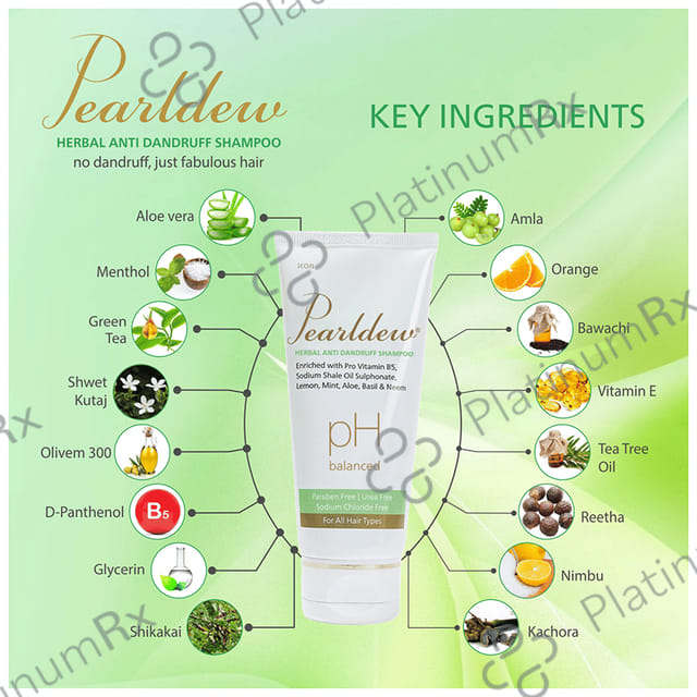 Pearldew Herbal Anti Dandruff Shampoo (100ml Each) 3 Tubes