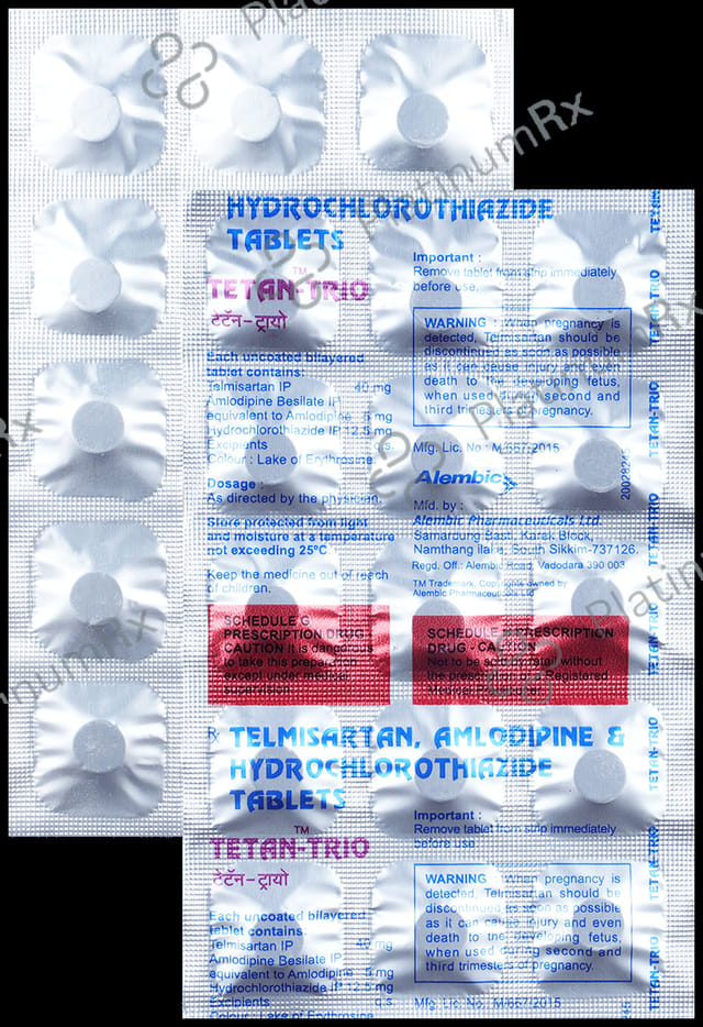 Tetan Trio 5/12.5/40mg Tablet 15s