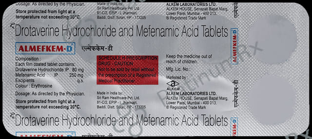 Almefkem D 80/250mg Tablet 10s