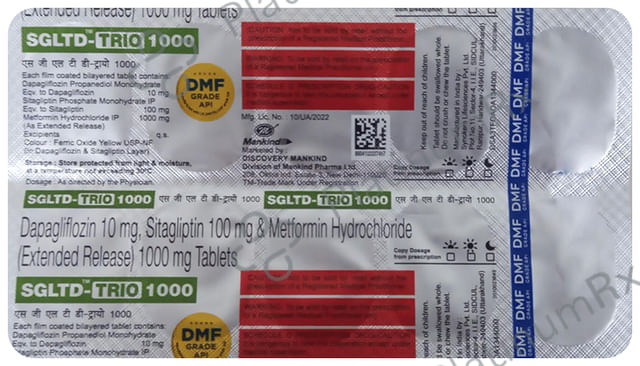 Sgltd Trio 10/1000/100mg Tablet 10s