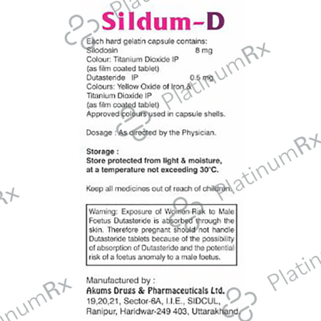 Sildum D 0.5/8mg Tablet 10s
