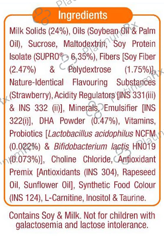 Groviva Child Nutrition for Physical Growth, Brain Development & Immunity Flavour Strawberry Powder 400gm