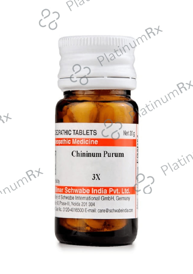 Dr Willmar Schwabe India Chininum Purum Trituration Tablet 3X
