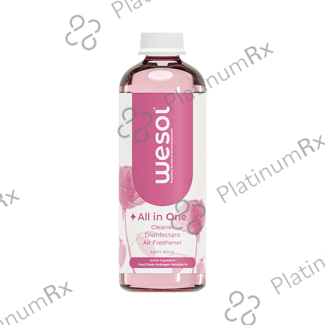 Wesol Food Grade Hydrogen Peroxide 1% All in One Multi Surface Cleaner Liquid, Disinfectant and Air Freshener Soft Rose