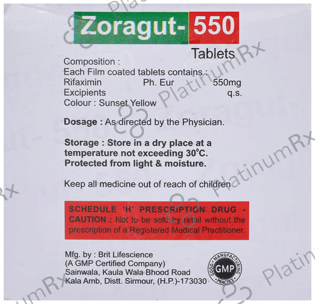 Zoragut 550mg Tablet 10s