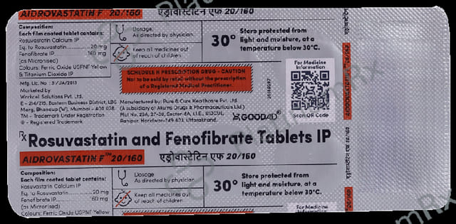 Aidrovastatin F 20/160mg Tablet 10s