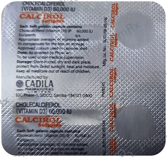 Calcirol 60000IU Capsule 8s