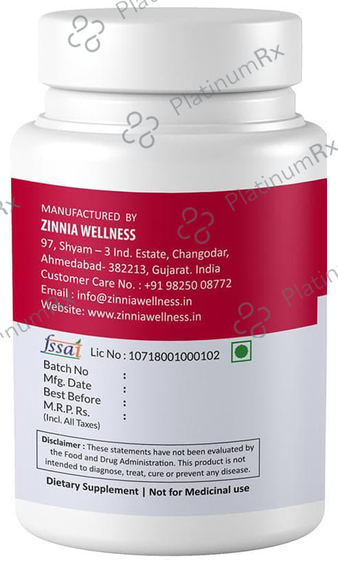 Zinnia Wellness Cranberry Extract Veggie Capsule