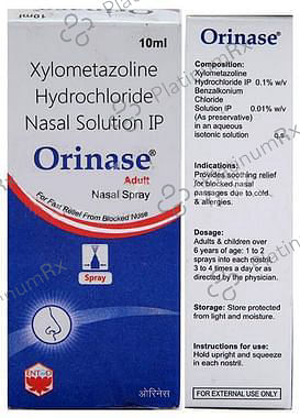 Orinase 0.1% Adult Nasal Spray 10ml