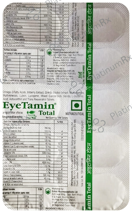 EyeTamin Total Tablet 10s