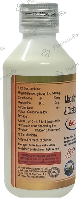 Aciprax Gel Mint Sugar Free 170ml