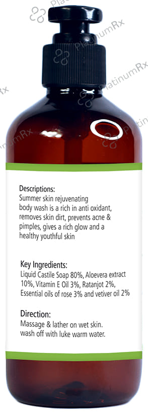 Natuur Rejuvenating Skin Body Wash Rose & Vetiver