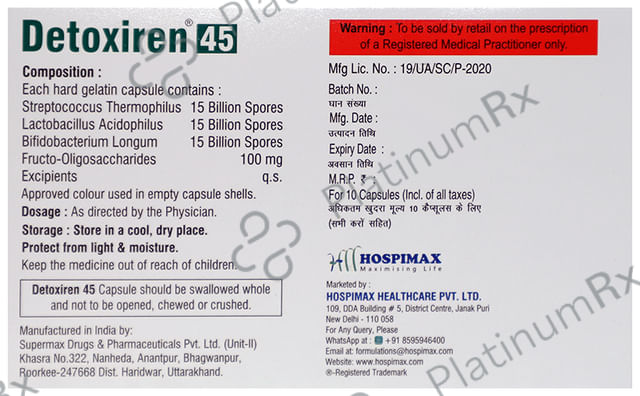 Detoxiren 45 Capsule 10s
