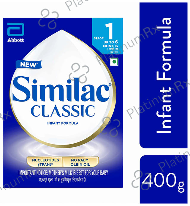 Similac Infant Stage 1 Formula (For Babies Up to 6 months) Jar Powder 400gm