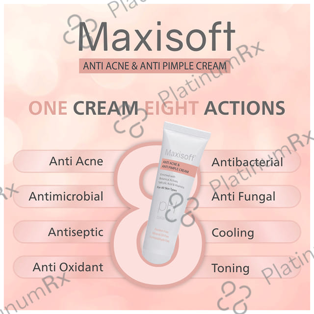 Maxisoft PH Balanced Anti Acne & Anti Pimple Cream (25gm Each) 4 Tubes