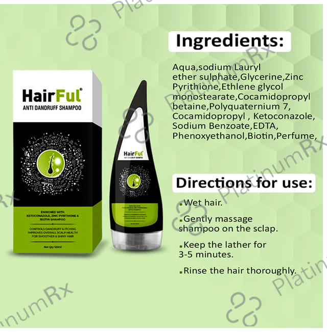 HairFul Anti Dandruff Shampoo (120ml Each) 1 Bottle