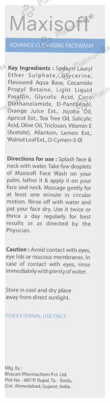 Maxisoft 3 Way Anti-Bacterial Action Advance Cleansing Face Wash (100ml Each) 2 Tubes