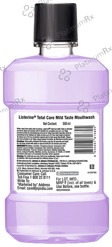 Listerine Total Care Mouth Wash 500ml